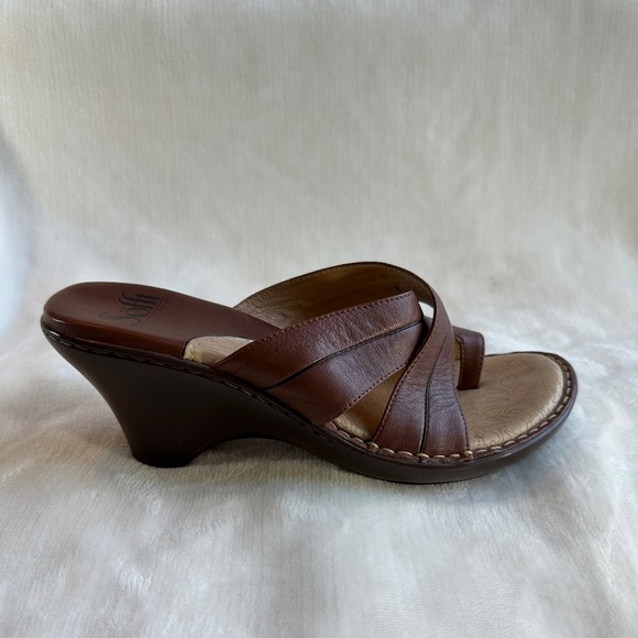 Sofft Brown Leather Womens Sandle Size 8M - Picture 6 of 10